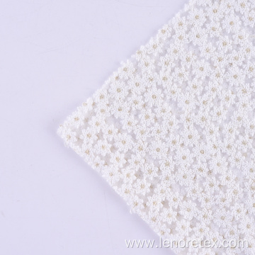 Knitting 100% Polyester Flower Embroidery Tulle Fabric